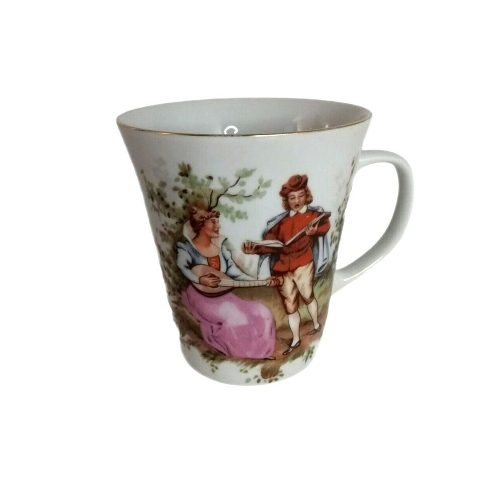 Wtoctawek Made in Poland Vintage Vienna Love Collection Coffee Mug w/ Gold Trim